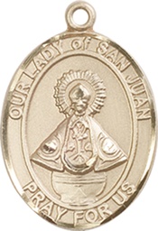 [8263KT] 14kt Gold Our Lady of San Juan Medal