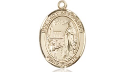 [8288KT] 14kt Gold Our Lady of Lourdes Medal
