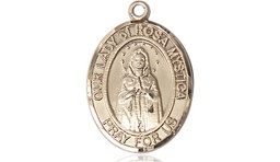 [8413KT] 14kt Gold Our Lady of Rosa Mystica Medal