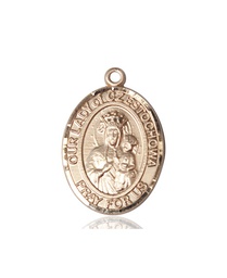 [8421KT] 14kt Gold Our Lady of Czestochowa Medal