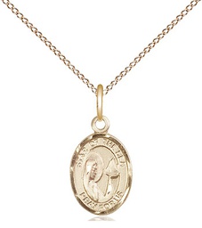 [9101GF/18GF] 14kt Gold Filled Our Lady Star of the Sea Pendant on a 18 inch Gold Filled Light Curb chain