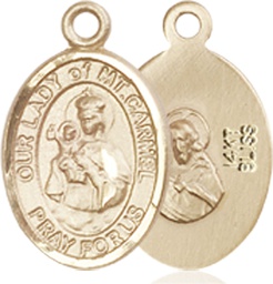 [9243KT] 14kt Gold Our Lady of Mount Carmel Medal