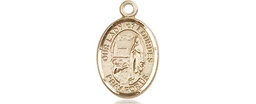 [9288KT] 14kt Gold Our Lady of Lourdes Medal