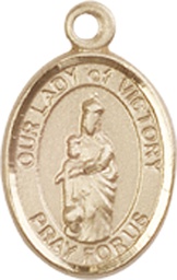 [9306KT] 14kt Gold Our Lady of Victory Medal