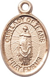 [9346KT] 14kt Gold Our Lady of Tears Medal