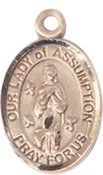 [9388KT] 14kt Gold Our Lady of Assumption Medal