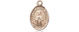 [9413KT] 14kt Gold Our Lady of Rosa Mystica Medal