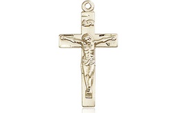 [0001KT] 14kt Gold Crucifix Medal