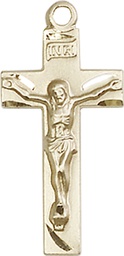 [0006KT] 14kt Gold Crucifix Medal