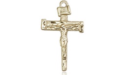 [0072KT] 14kt Gold Nail Crucifix Medal