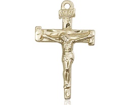 [0073KT] 14kt Gold Nail Crucifix Medal