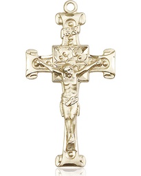 [0479KT] 14kt Gold Crucifix Medal