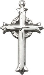 [6011SSY] Sterling Silver Cross Medal