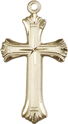 [6013GFY] 14kt Gold Filled Cross Medal - With Box