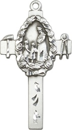 [6028SS] Sterling Silver Cross Medal