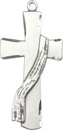 [6035SS] Sterling Silver Deacon Cross Medal