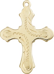 [6036GF6] 14kt Gold Filled Cross Medal