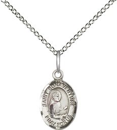 [9085SS/18SS] Sterling Silver Saint Bonaventure Pendant on a 18 inch Sterling Silver Light Curb chain