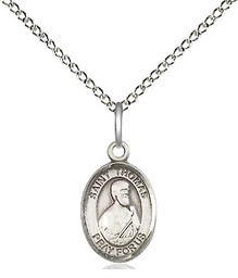 [9107SS/18SS] Sterling Silver Saint Thomas the Apostle Pendant on a 18 inch Sterling Silver Light Curb chain