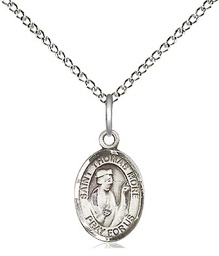 [9109SS/18SS] Sterling Silver Saint Thomas More Pendant on a 18 inch Sterling Silver Light Curb chain