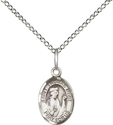 [9109SS/18SS] Sterling Silver Saint Thomas More Pendant on a 18 inch Sterling Silver Light Curb chain