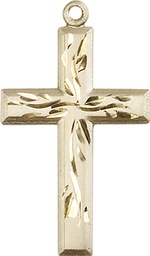 [5924KT] 14kt Gold Cross Medal