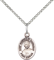 [9131SS/18SS] Sterling Silver Saint Marcellin Champagnat Pendant on a 18 inch Sterling Silver Light Curb chain