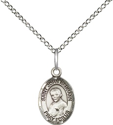 [9204SS/18SS] Sterling Silver Saint John Neumann Pendant on a 18 inch Sterling Silver Light Curb chain