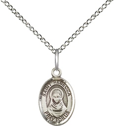 [9252SS/18SS] Sterling Silver Saint Rebecca Pendant on a 18 inch Sterling Silver Light Curb chain