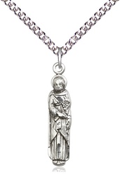 [5937SS/24SS] Sterling Silver Saint Joseph Pendant on a 24 inch Sterling Silver Heavy Curb chain