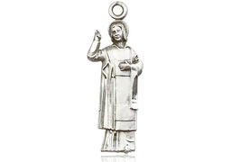 [5938SS] Sterling Silver Saint Stephen Medal