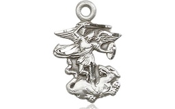 [5940SS] Sterling Silver Saint Michael the Archangel Medal