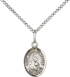 [9277SS/18SS] Sterling Silver Saint James the Lesser Pendant on a 18 inch Sterling Silver Light Curb chain