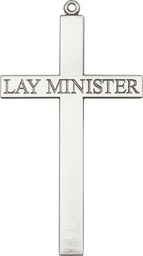[5954SS] Sterling Silver Lay Minister Cross Medal