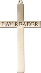 [5958GF] 14kt Gold Filled Lay Reader Cross Medal