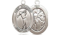 [8162SS] Sterling Silver Saint Sebastian Golf Medal