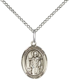 [9323SS/18SS] Sterling Silver Saint Wolfgang Pendant on a 18 inch Sterling Silver Light Curb chain