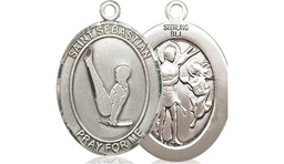 [8172SS] Sterling Silver Saint Sebastian Gymnastics Medal