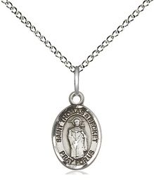 [9344SS/18SS] Sterling Silver Saint Thomas A Becket Pendant on a 18 inch Sterling Silver Light Curb chain