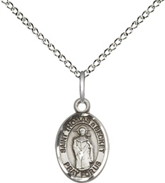 [9344SS/18SS] Sterling Silver Saint Thomas A Becket Pendant on a 18 inch Sterling Silver Light Curb chain
