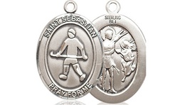 [8178SS] Sterling Silver Saint Sebastian Field Hockey Medal