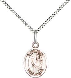 [9380SS/18SS] Sterling Silver Saint Regis Pendant on a 18 inch Sterling Silver Light Curb chain