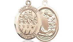 [8180GF] 14kt Gold Filled Saint Cecilia Choir Medal