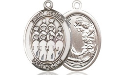 [8180SS] Sterling Silver Saint Cecilia Choir Medal