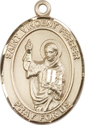 [8201GF] 14kt Gold Filled Saint Vincent Ferrer Medal