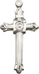 [6005SSY] Sterling Silver Cross Medal - With Box