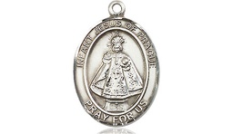 [8207SS] Sterling Silver Infant of Prague Medal
