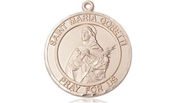 [8208RDGF] 14kt Gold Filled Saint Maria Goretti Medal
