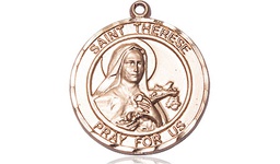 [8210RDGF] 14kt Gold Filled Saint Therese of Lisieux Medal