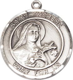 [8210RDSS] Sterling Silver Saint Therese of Lisieux Medal